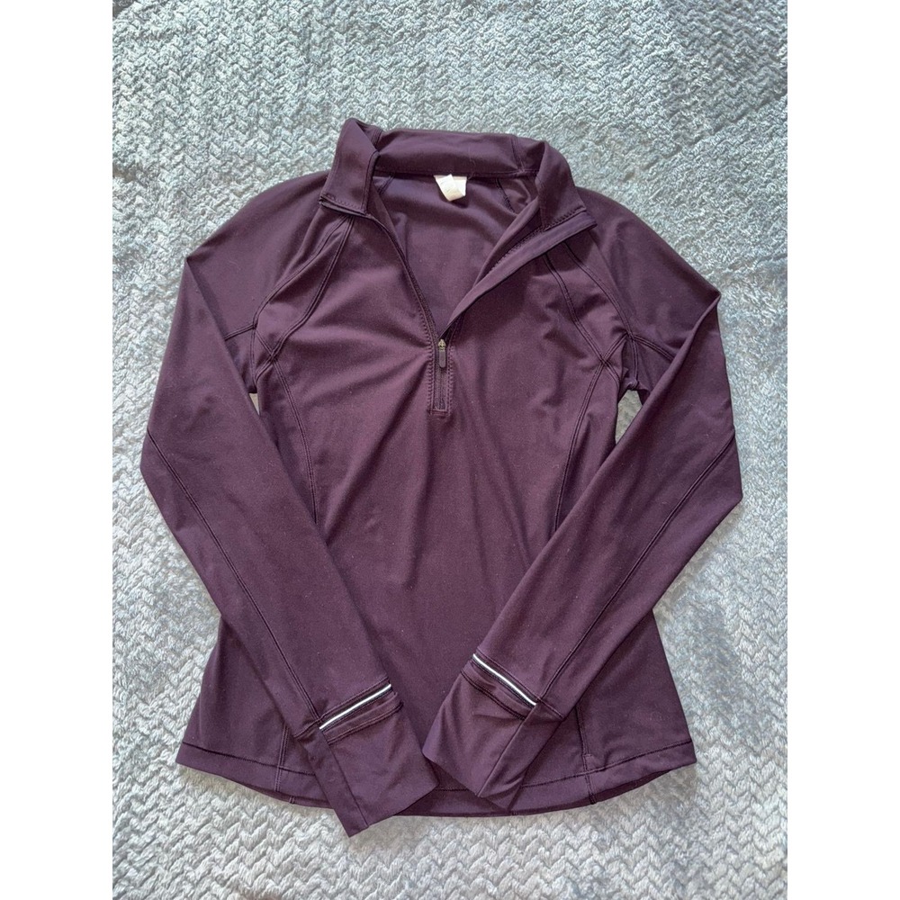 Lululemon Define Athletica Half Zip Pullover Running Top Thumb Holes Purple Sz 6